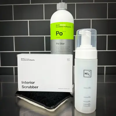 Koch Chemie Pol Star Bundle β Interior Cleaner, Foamer Bottle & Scrubber Pad, pH-Neutral, Deep Cleans Fabric, Leather & Alc...