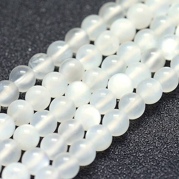 Natural White Moonstone Beads Strands