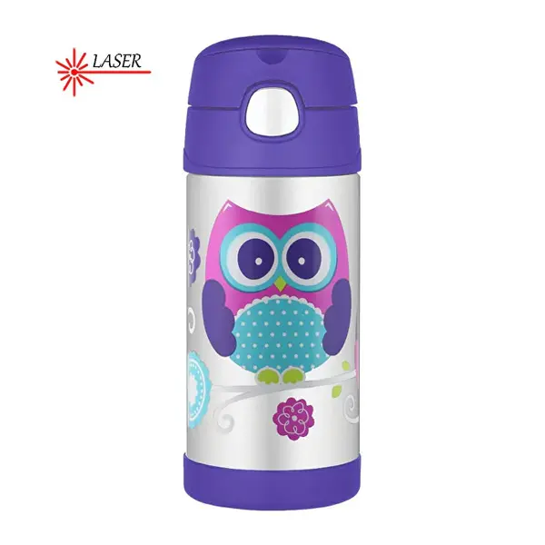 Thermos FUNtainer Baby thermos with straw - owl 355 ml