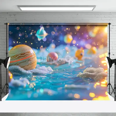 Colorful Planet Children Portrait Photo Backdrop - Aperturee