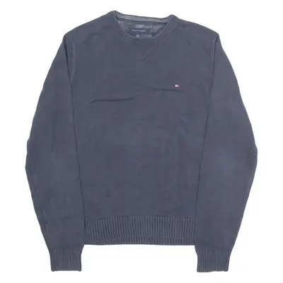 TOMMY HILFIGER Mens Jumper Blue Tight Knit M