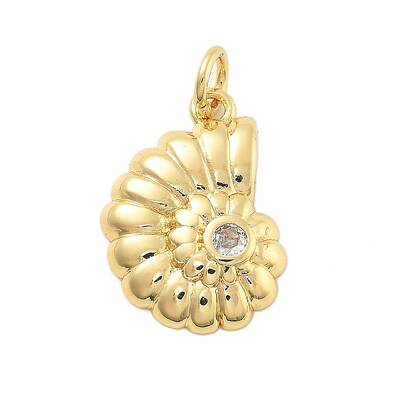 Brass Micro Pave Cubic Zirconia Pendants