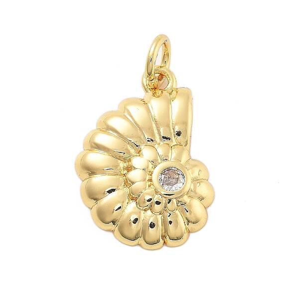 Brass Micro Pave Cubic Zirconia Pendants