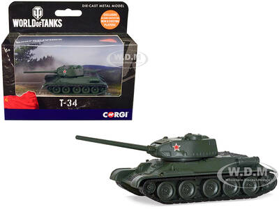 T-34 Medium Tank USSR World of Tanks Video Game Diecast Model by Corgi