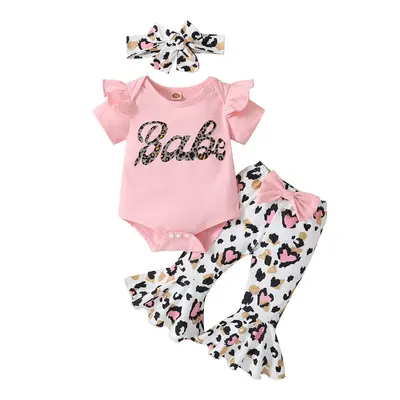 Baby Girls 0-18 Months Romper and Flared Pants Outfit Babygirl Clothes Clothing Products #springtok