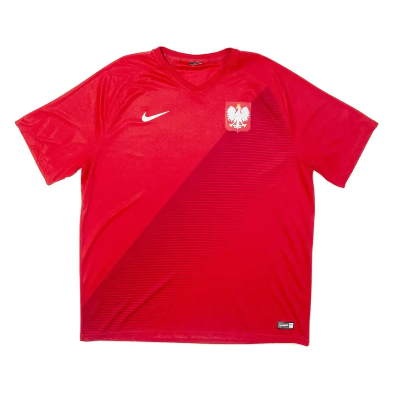NIKE Poland Mens Football Shirt Jersey Red 2XL