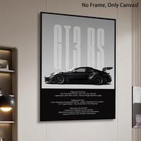 Porsche 911 GT3 RS Car Poster, Modern Style Car Enthusiast Wall Art Poster, Sports Car Home Decoration, Indoor Decoration, Vi...