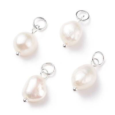 Grade B Natural Cultured Freshwater Pearl Charms