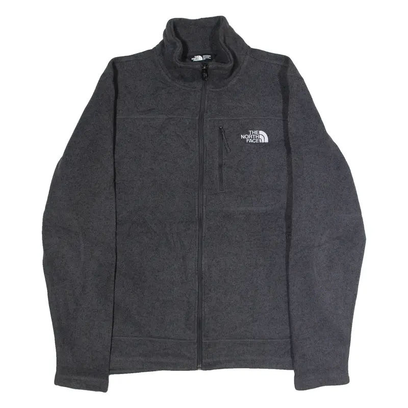 THE NORTH FACE Mens Fleece Jacket Grey Knit M