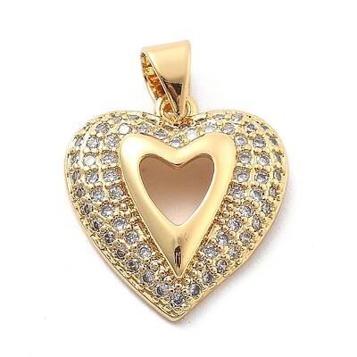 Rack Plating Brass with Cubic Zirconia Pendants