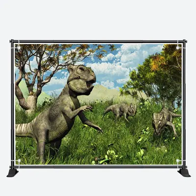 Virgin Forest Dinosaur Birthday Backdrop For Boy - Aperturee
