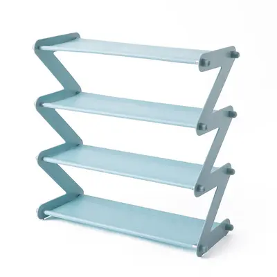 Dormitory simple iron shoe rack | Color: Blue