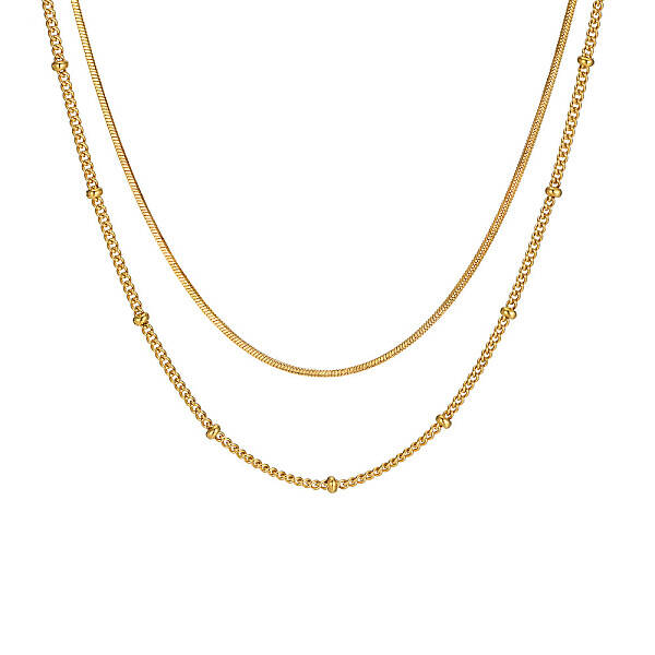 304 Stainless Steel Double-Layer Necklace