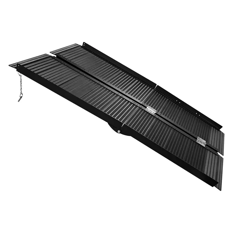 Garvee Portable Wheelchair Ramp 6 Ft Non-Slip Folding Aluminum 600 LBS Capacity Rust-Resistant Home Steps Stairs Doorways