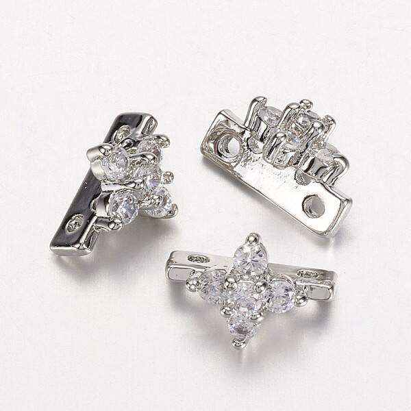Electrophoresis Brass Cubic Zirconia Pendants
