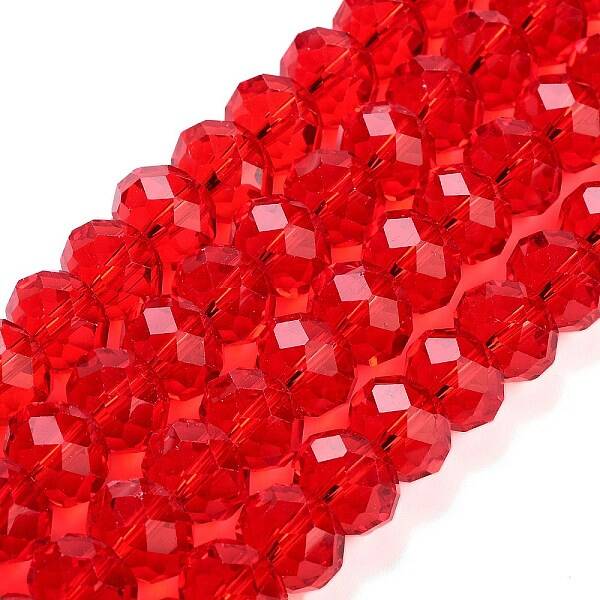 Handmade Imitate Austrian Crystal Faceted Rondelle Glass Beads