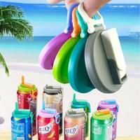 Random Color Reusable Can Lid, 4/8 Counts/set Portable Splash Proof Can Cover with Straw, Drinkware Accessories for Home Outd...