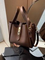 Women's Elegant Minimalist Handbag, Trendy Vintage Durable Material Bag, Chic All-match Handbag for Daily & Work Use, Soft Du...