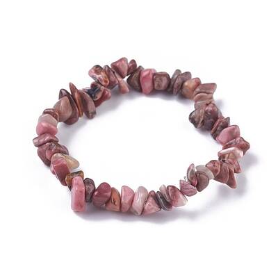 Natural Rhodochrosite Beads Stretch Bracelets