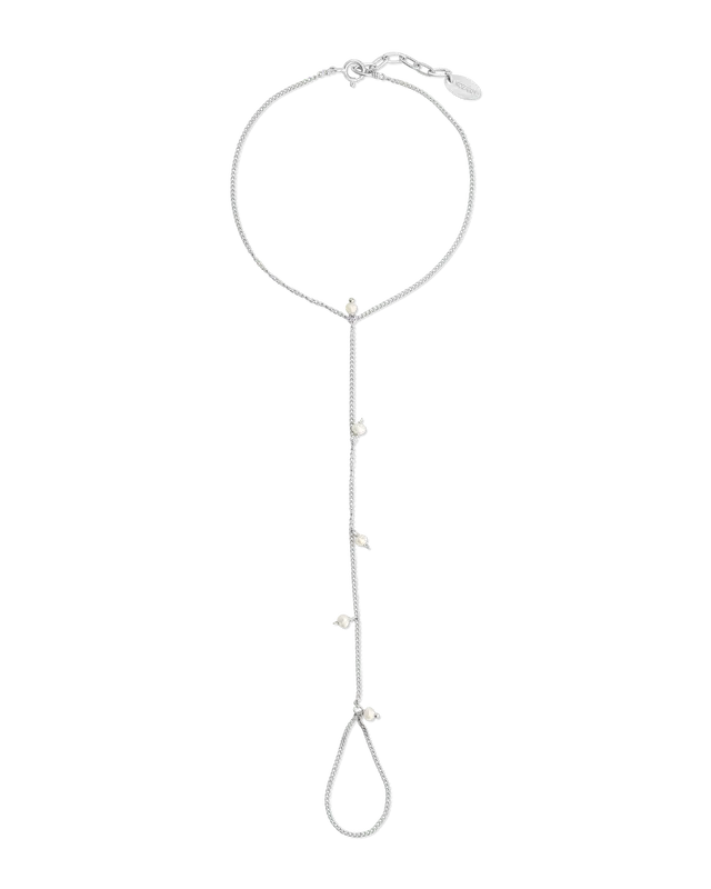 Pearl Handchain | Metal Color: Silver | Size: Adjustable 7 - 8 inches