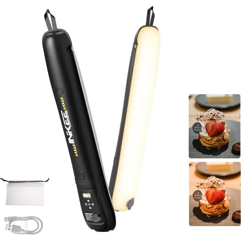 Portable Handheld Design Fill Light, Modern Rechargeable Photography Light Stick, Adjustable Selfie Lighting with Color S...