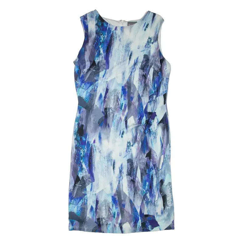 PHASE EIGHT Womens Pencil Dress Blue Viscose Sleeveless Knee Length 2XL