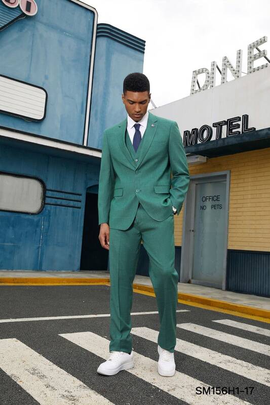 Stacy Adams Men's Hybrid Suit - Solid Texture, 3 Piece