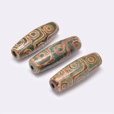Tibetan Style 9-Eye dZi Beads