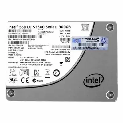 717968-004 HP 300GB SATA 6Gb/s 2.5-Inch Enterprise Solid State Drive for ProLiant Servers