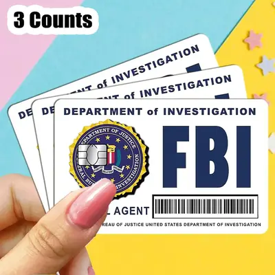 FBI Badge Pattern Card Skin, Waterproof & Scratch-resistant Protective Sticker, Credit Card Card Stock, Decorative Skin for C...