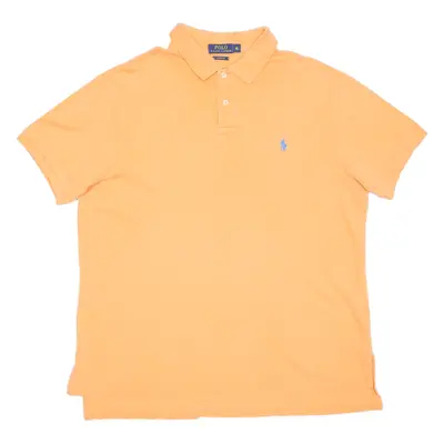 POLO RALPH LAUREN Custom Fit Mens Polo Shirt Orange XL