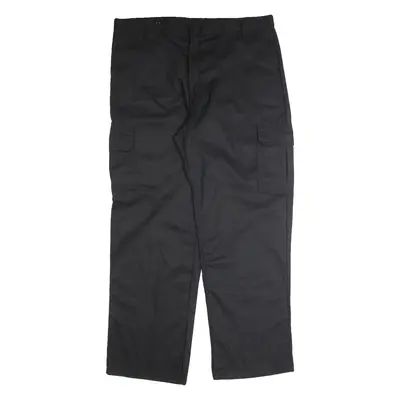 DICKIES Cargo Workwear Mens Trousers Black Regular Straight W40 L32