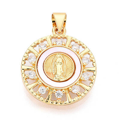 Brass Micro Pave Clear Cubic Zirconia Pendants