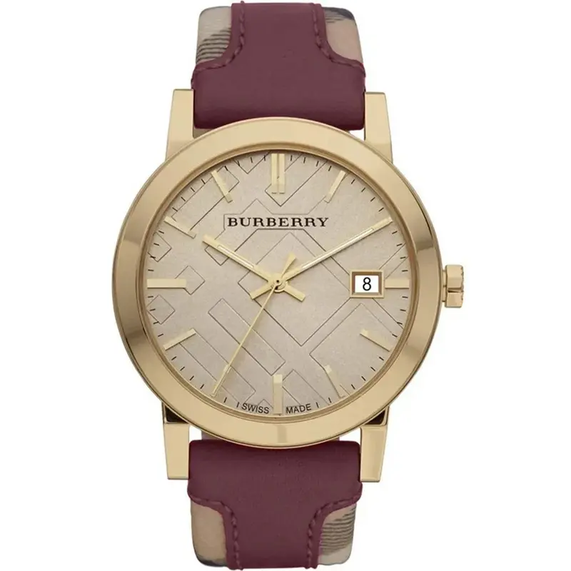 Burberry BU9017 Ladies Watch The City Check Champagne