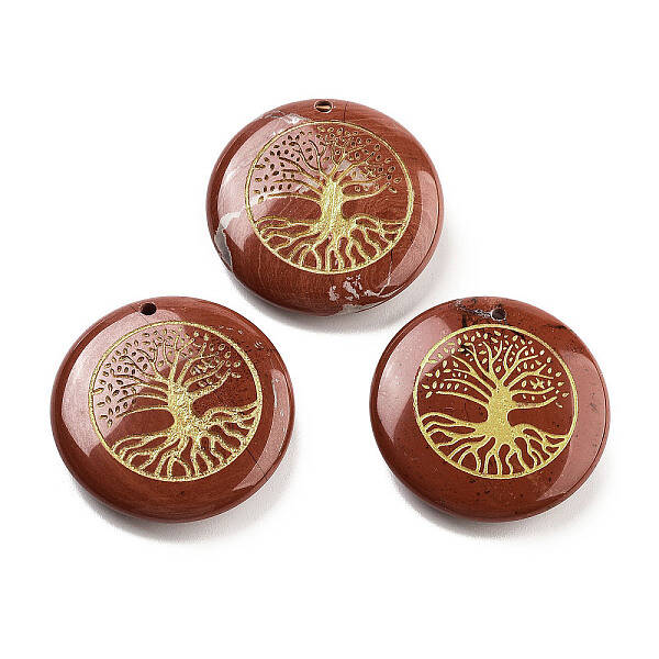 Natural Red Jasper Carved Pendants