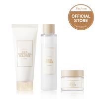 [I'M FROM OFFICIAL SHOP] I'M FROM Rice Skincare Trio Set | Rice Cleanser, Rice Toner, Rice Cream - Milky for Glowing Skin, Ko...