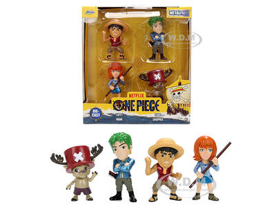 Set of 4 Diecast Figures One Piece (2023-Current) TV Series Metalfigs Series Diecast models by Jada