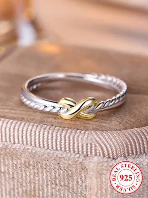 S925 Sterling Silver Fashion Cross Design Ring, Fashion Jewelry for Party, Daily Decor, Trendy All-match & Exquisite Jewelry ...