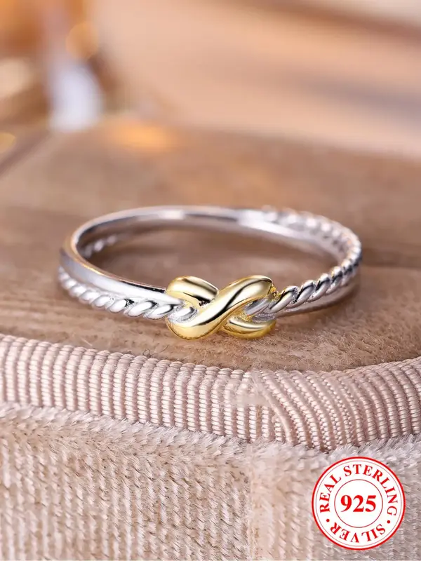 S925 Sterling Silver Fashion Cross Design Ring, Fashion Jewelry for Party, Daily Decor, Trendy All-match & Exquisite Jewelry ...