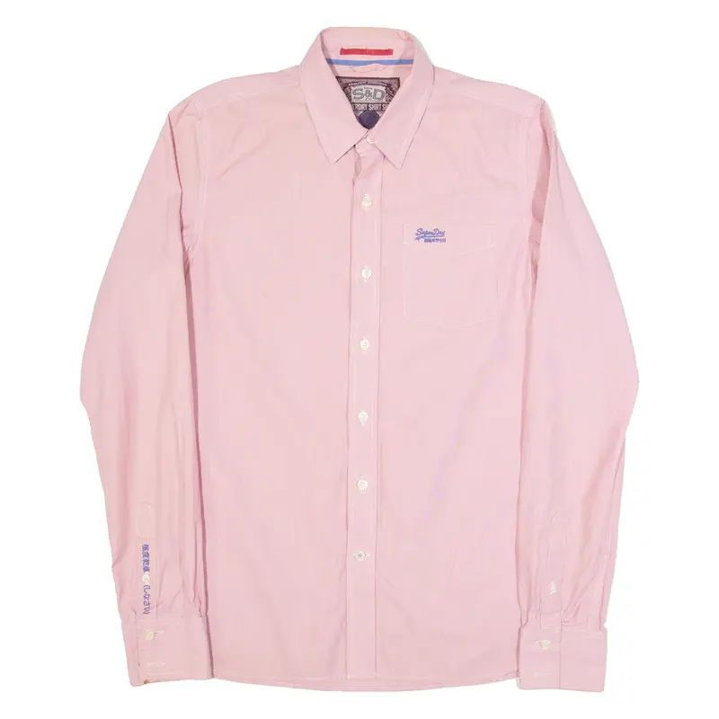 SUPERDRY Mens Shirt Red Long Sleeve L