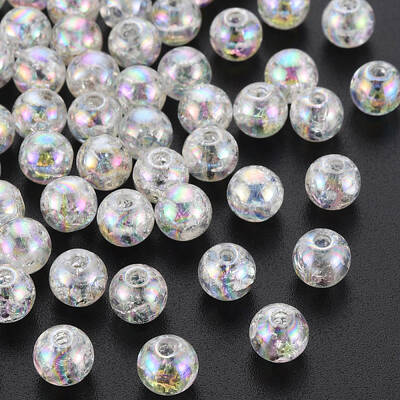 Transparent Crackle Acrylic Beads