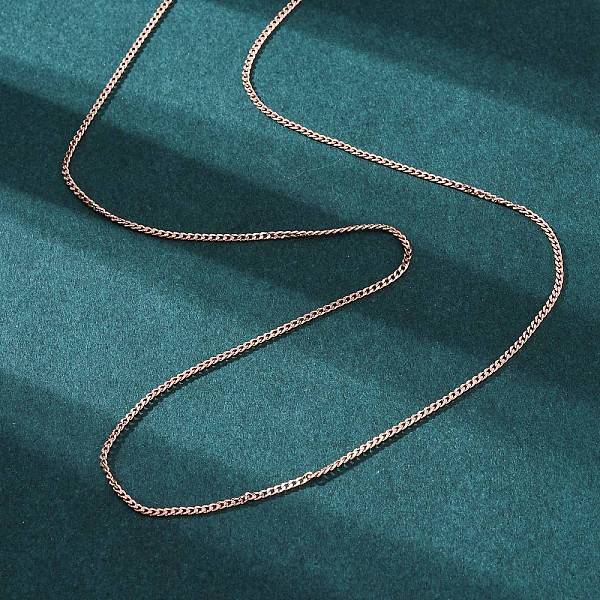 Long-Lasting Plated Brass Curb Chain Necklaces