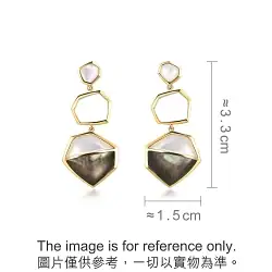 'Harmony' 18K Yellow Gold Mother of Pearl Earrings