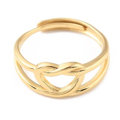 304 Stainless Steel Hollow Heart Adjustable Rings for Valentine's Day