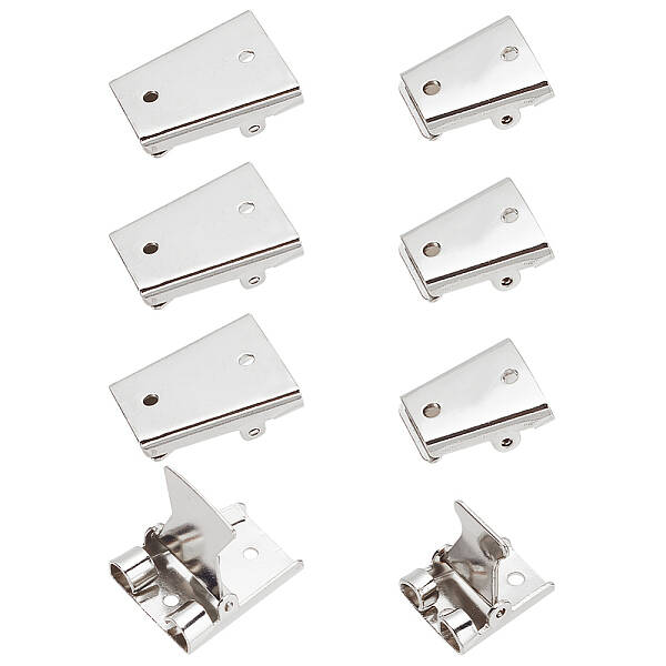 8Pcs 2 Styles Iron Bolo Tie Slider Clasp