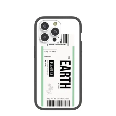 Clear Earthbound iPhone 14 Pro Case With Black Ridge