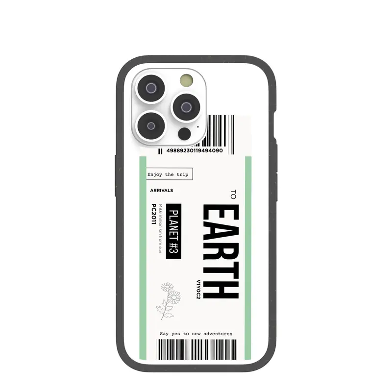 Clear Earthbound iPhone 14 Pro Case With Black Ridge