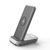 10000mAh 3-in-1 Wireless Charging Power Bank with Dock: 10W Wireless Charger, USB-C (18W) Input/Output, USB-A Output, Compati...