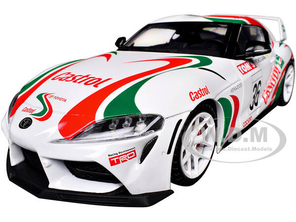 2024 Toyota GR Supra #36 Toyota Racing Tribute White with Green and Red Graphics 1/18 Diecast Model Car by Solido