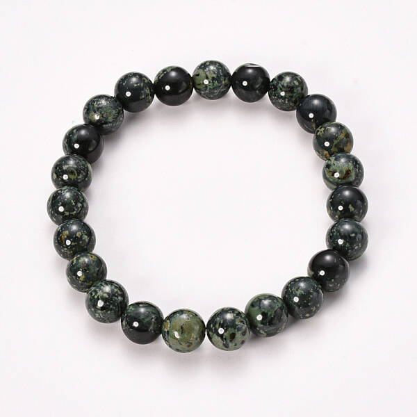 Natural Kambaba Jasper Beaded Stretch Bracelets